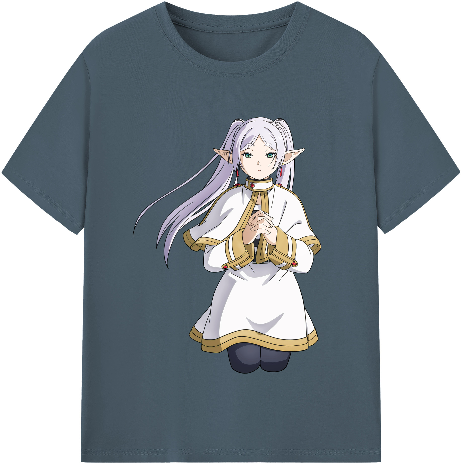 （画像用） 葬送のフリーレン Frieren 綿100％半袖Tシャツ（フロントプリント）